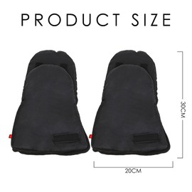 1 Pair of Black Stroller Gloves, Stroller Manual Heater, Waterproof Windproof Plus Fleece Gloves, Warm Gloves, Winter Gift for New Parents