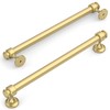 Amerdeco 10 Pack Brushed Gold Cabinet Pulls 7.5 Inch Hole
