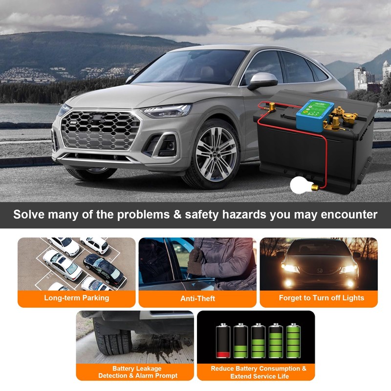 FEITON Remote Battery Disconnect Switch, 250A Intelligent Cut Off 12V