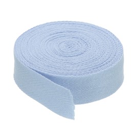 PATIKIL Cotton Webbing Tape, 30 mm x 9 m, Bias Tape, Cotton Seam Tape, Twill Tape, Hemming Tape, Fabric Tape, Woven Tape for Sewing for DIY Crafts, Knitting Packaging, Light Blue
