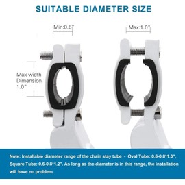 Bike Kickstand Side Support Height Wide Adjustable for 22 24 26 Inch Bicycle ightweight Cruiser Bicycles,Bike Stand Aluminum with Anti-Slip Rubber Foot Easy Installation(White)