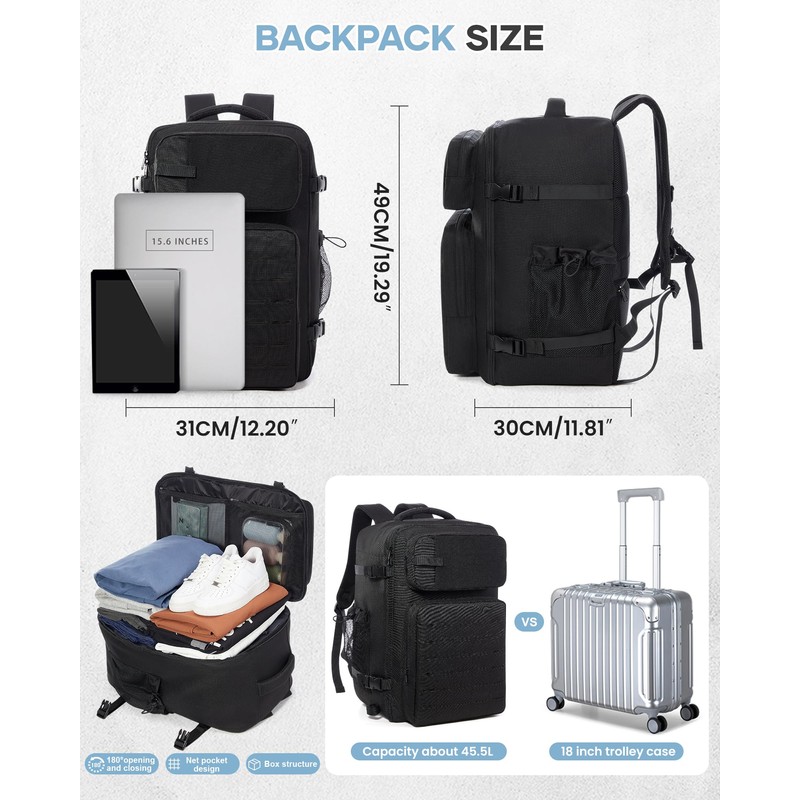Vacuum Travel Backpack with Air Pump Carry on Flight Approved