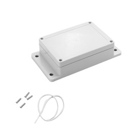 Heyiarbeit 1Pcs 115x85x35mm/4.52" x 3.35" x 1.38" ABS White Dustproof With Ear Electronic Junction Box Switch Shell Enclosure Project Box Case DIY Box Junction Case Enclosure