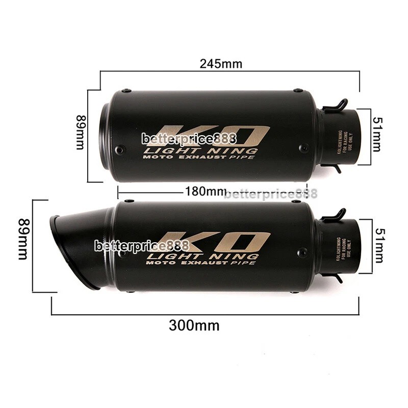 Unbranded Modified Right System Mid Exhaust Pipe + Mufflers For