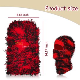 FuninCrea 2 Pack Distressed Balaclava Ski Mask, Balaclava Full Face Ski Mask for Men Women, Windproof Balaclava Ski Face Mask Shiesty Mask Winter Ski Mask (UK, Alpha, One Size, Plus Size, Style 1)