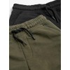 NEXT Plain Jersey Shorts, Black/khaki green