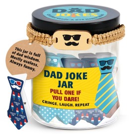 60 Dad Jokes Cards Jar, NFC 1000 Dad Jokes Bracelet, Dad Birthday Gift, White Elephant Gifts For Adults, Mens Gifts, Dad Gifts, Gifts For Dad, Gifts For Men, Gag Gifts, Grandpa Gifts, Funny Gifts