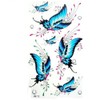 Watertight tattoo stickers sexy blue butterfly