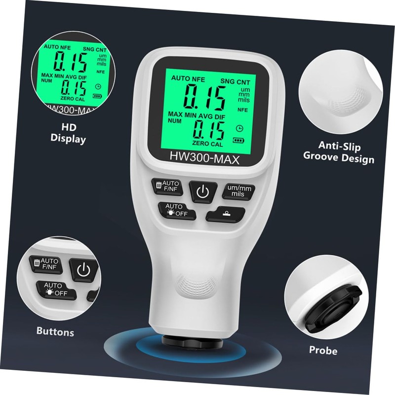 GLEAVI Digital Paint Gauge for Automotive Coating Coating Thickness Tester