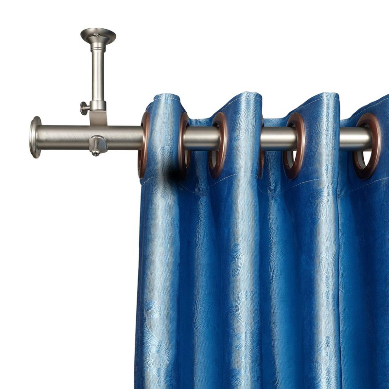 YunNephele Hanging Curtain Rod 36-56 inch Nickel Brushed,1 inch diameter