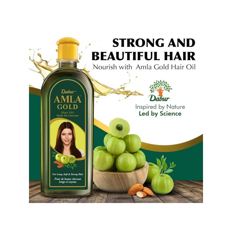 Dabur 암라 골드 헤어 오일 300ml [Emblica] Dabur Amla Gold