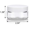 JUVITUS 2 oz Clear PET Plastic Low Profile Travel Jar