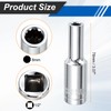 sourcing map 2pcs 12 Points Metric Deep Socket 1/2" Drive