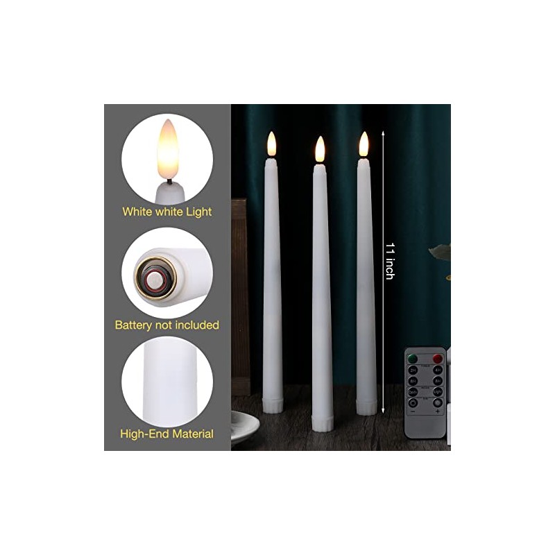 26cm Luces Decorativas navideñas Estilo Vela, Luces navideñas sin Llama,