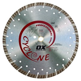 OX Tools 4" Supercut Segmented Diamond Blade | Concrete/General Purpose | 7/8" - 5/8" Bore