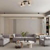 Modern Dimmable 3 Light Plug in Ceiling Light ,Black Plug