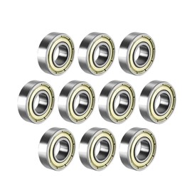 sourcing map Pack of 10 Deep Groove Ball Bearings 699Z Double Shield 9 mm x 20 mm x 6 mm Ball Bearings Carbon Steel