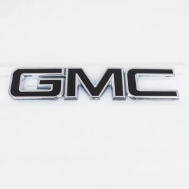 AutoTattoo 14-19 GMC Sierra Tailgate Letter Logo Emblem Adhesive Nameplate OEM Chrome balck
