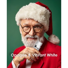 Honlley Hair White Beard Dye | Washable Temporary White Hair Color Makeup for Santa Beard Halloween Ursula Cosplay Theatre Costume Film SFX Synthetic Hair Dye for Men 1oz