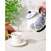 Magclay 45 Ounce Tea Pot with Infuser, Ceramic Blue and