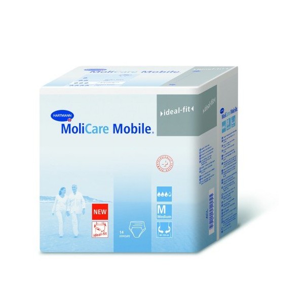 Molicare Mobile Absorbent Disposable Protective Underwear - Case/56 (Sm (24" - 35" Waist))