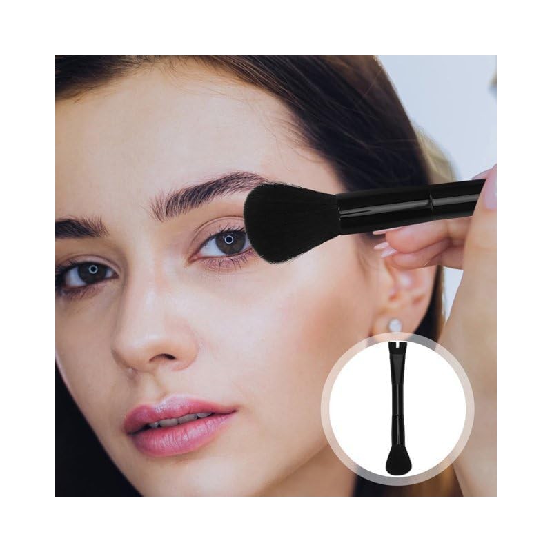 2-in-1 Dual-Ended Nose Contour Brush, Cheekbone Sculpting Brush, Professional U-Shaped