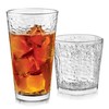 Libbey Yucatan Tumbler and Rock Drinking Glasses Set, Textured 16