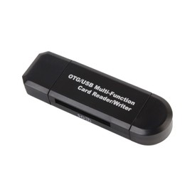 Gatuida 16gb OTG Card Reader USB Multi-Function Adapter for Memory Cards Compatible Smartphones and Tablets Compact Design for Transfer Black