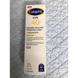 Cetaphil Sun SPF 40 Everyday Sunscreen Tinted Face Lotion 1.7 fl oz exp.10/27
