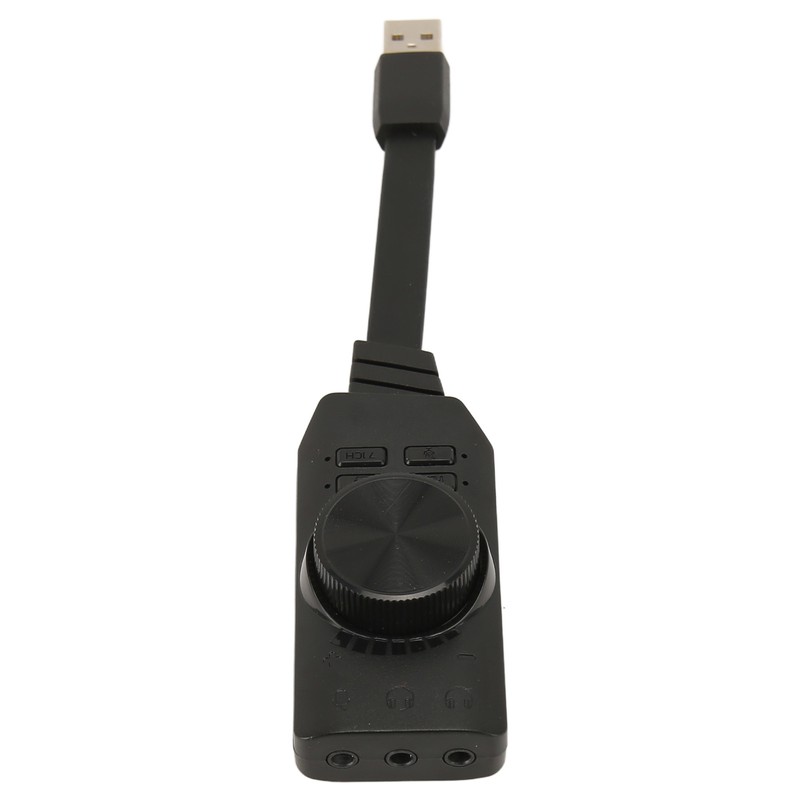 USB Sound Card Adapter 7.1 Channel Mute Button Volume Control