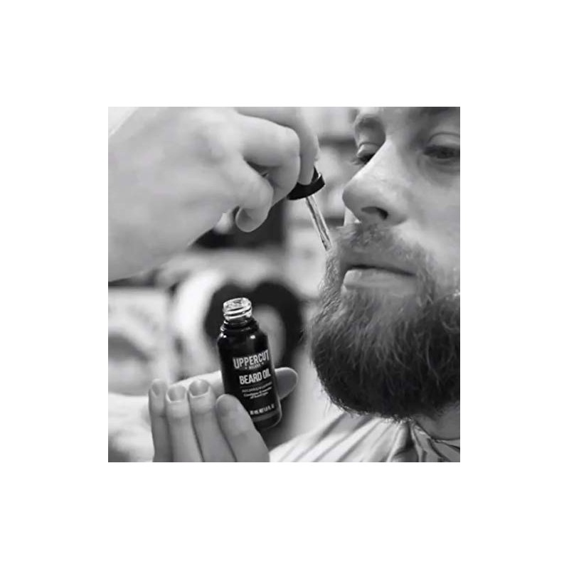 Uppercut Deluxe aceite acondicionador para barba, pachulí y aroma de