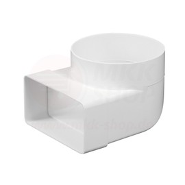 MKK Duct Connector 90° Degree 55 x 110 mm Pipe Connector Diameter 100 mm Ventilation Duct Pipe Connector Connector for Exhaust Ventilation Duct