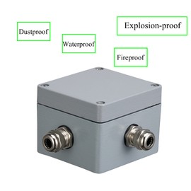 Laisomeke 80x76x60mm Aluminum Alloy Metal Waterproof Junction Box, Universal Industrial Structure IP66 Outdoor Using explosionproof Electrical Project Box 3.15x3x2.36 inch