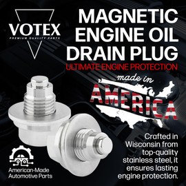 Votex - Magnetic Oil Tank Drain Plug fits Yamaha SW10XL37 Sidewinder XTX 137 LE (2017) - Made in USA - Stainless Steel