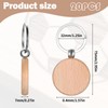 20 Stk SchlüSselanhäNger Holz,SchlüSselanhäNger Rohlinge,SchlüSselanhäNger Basteln,SchlüSselringe,Holzringe Zum Basteln FüR Diy