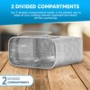 HOME&I Silverware Drying Basket, Hanging Rectangular Utensil Holder with 2