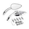 Chrome Skull Teardrop Aluminum Rearview Side Mirrors fits for Harley