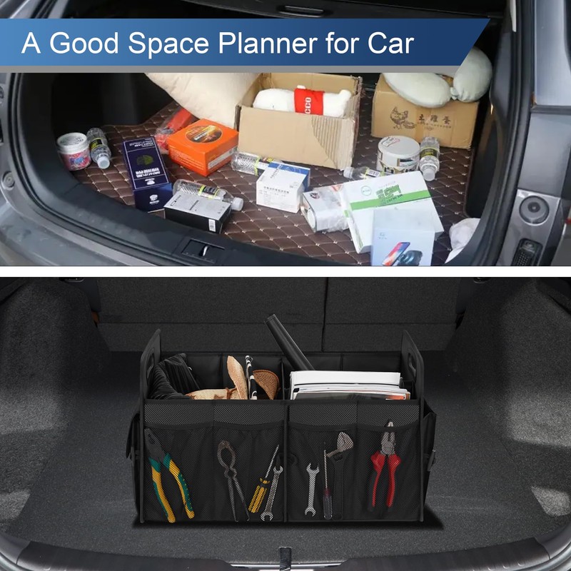 Femuar Car Trunk Organizer, Trunk Storage Organizer with 72L Large