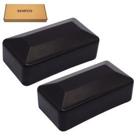 SKIR'CO Fence Post Caps Rectangular Black Plastic Caps 40 x 80 mm Fence Post Cover Deep Black RAL 9005 Colour Pack of 2