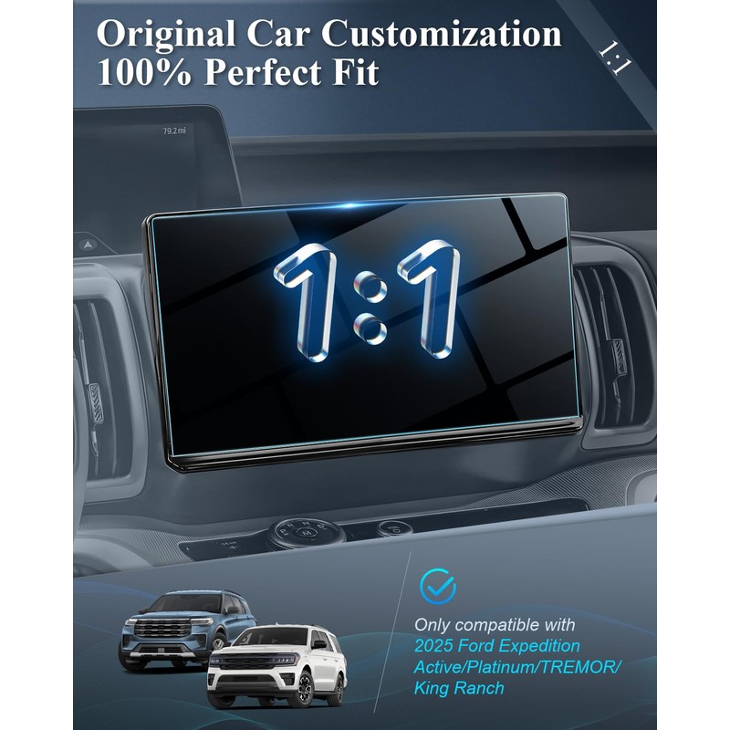 BIBIBO 2025 Expedition Screen Protector for 2025 Ford Expedition Active/Platinum/TREMOR/King