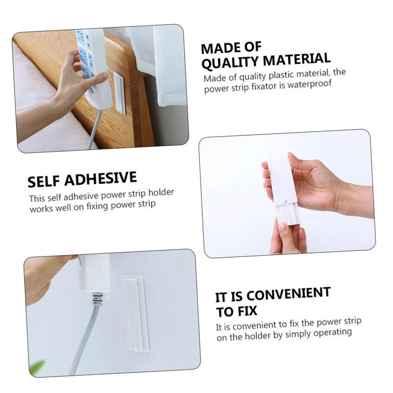 Angoily 8pcs Cable Management Under Desk Power Strip Fixation Wall