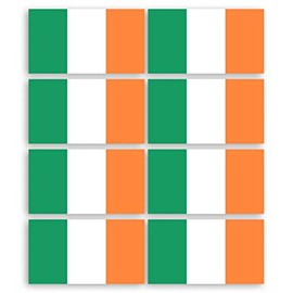 8 x 3cm Irish Flag Vinyl Stickers - Ireland Travel Luggage Laptop Sticker #34240 (3cm x 5.5cm (x8))