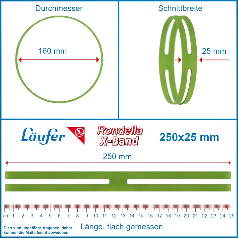 Läufer 59078 Rondella X-Band Hercules, Extra Large Cross Bands, Rubber