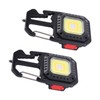 2 Pcs Keychain Work Light High Bright Mini COB Lamp