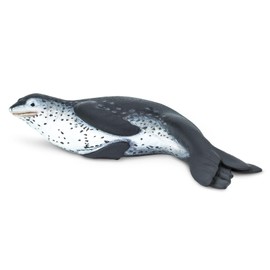 Safari Ltd. Leopard Seal Figurine - Detailed 5.75" Plastic Model Figure - Fun Educational Sea Life Play Toy for Boys, Girls & Kids Ages 3+