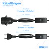 E27 Lamp Socket with 3.5 m / 5 m Cable,