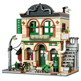 HOUXIPUPY Mini-Blocks City Post-Office Building-Set - City Town Modular Photo Shop Building Model Construction phostudio House Blocks Collection Set 731 PCS for Adults