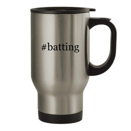 #batting - 14oz Stainless Steel Travel Mug, Silver
