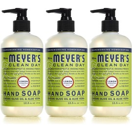 MRS. MEYER'S CLEAN DAY Liquid Hand Soap, Cruelty-Free Hand Wash Made with Essential Oils, Lemon Verbena Scent, 12.5 Oz (Pack of 3)