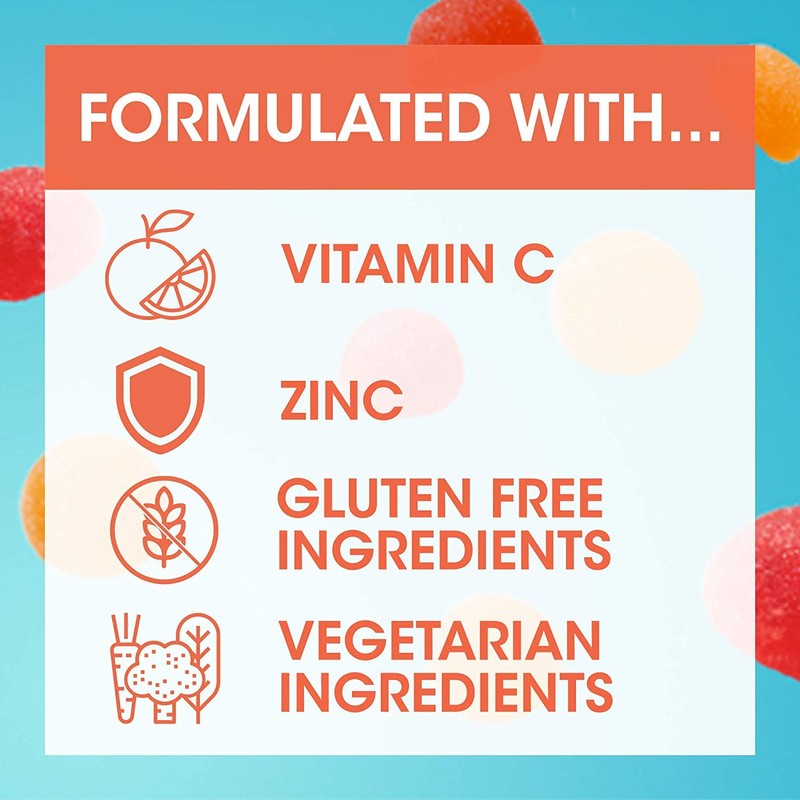 Emergen-C Immune Support Gummies, A Boost of Vitamins and Minerals,